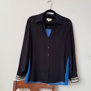 L’AGENCE 100% Silk Blouse Size M
